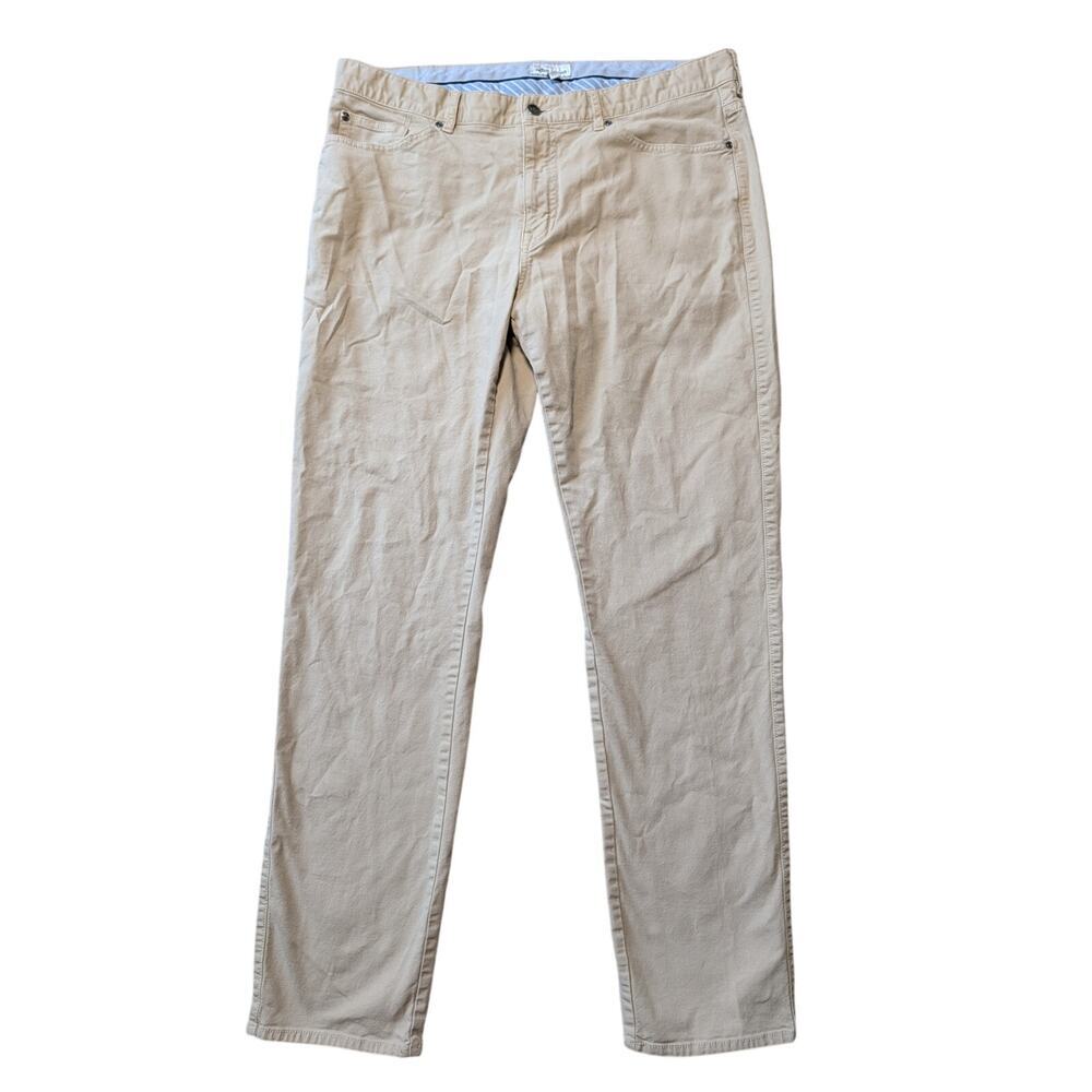 PETER MILLAR MEN'S Straight leg, lightweight khaki/tan Pants size 38